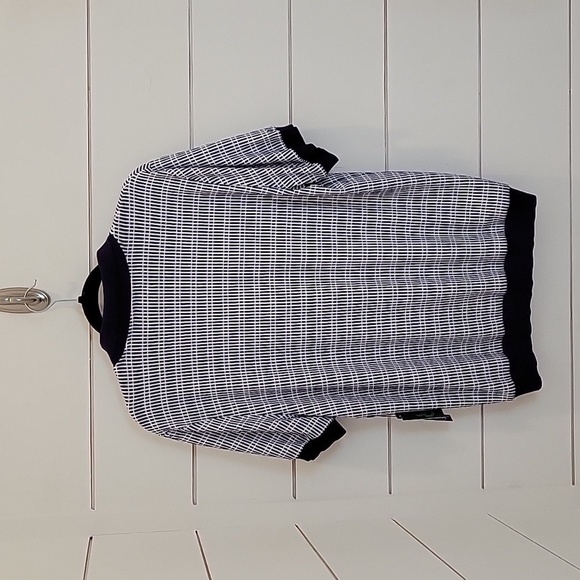 NWT PAISLEY & GRAY XXL slim fit polo shirt navy & white retro look - Picture 3 of 6